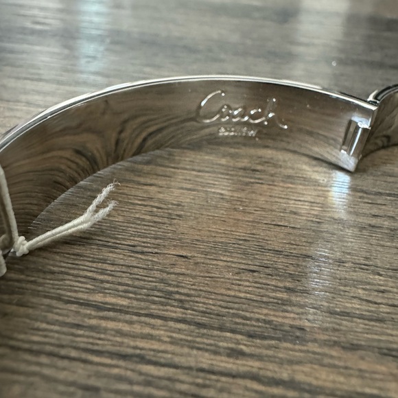 Coach bangle bracelet, black and silver!! New - Picture 3 of 3
